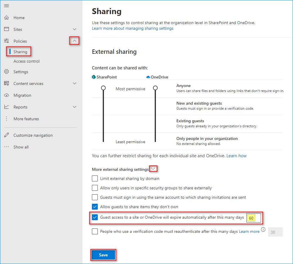 sharepoint share with external users