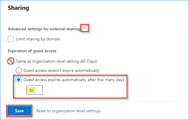 sharepoint external sharing settings