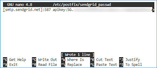 Postfix configuration file