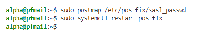 sudo systemctl restart postfix