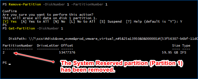 system reserved partition