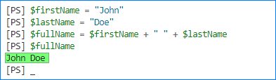 powershell string concatenation