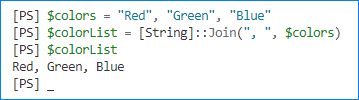 powershell append to string