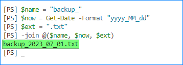 powershell concat