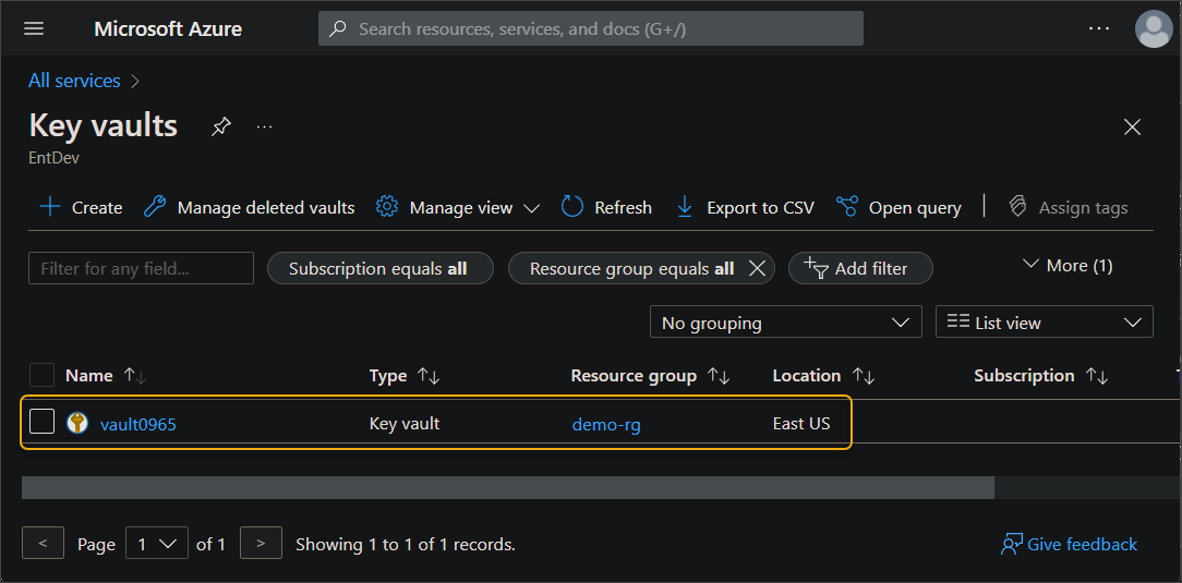 azure key vault retrieve secret