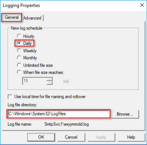 iis smtp settings