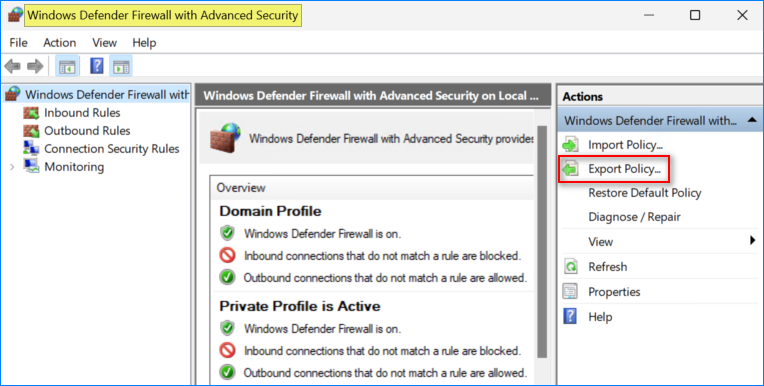 how to reset firewall