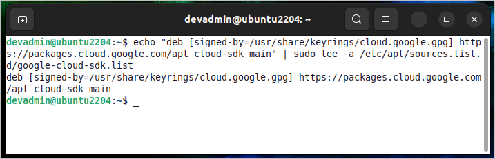 install gcloud cli