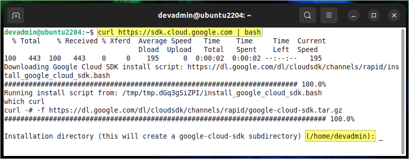 download google cloud cli