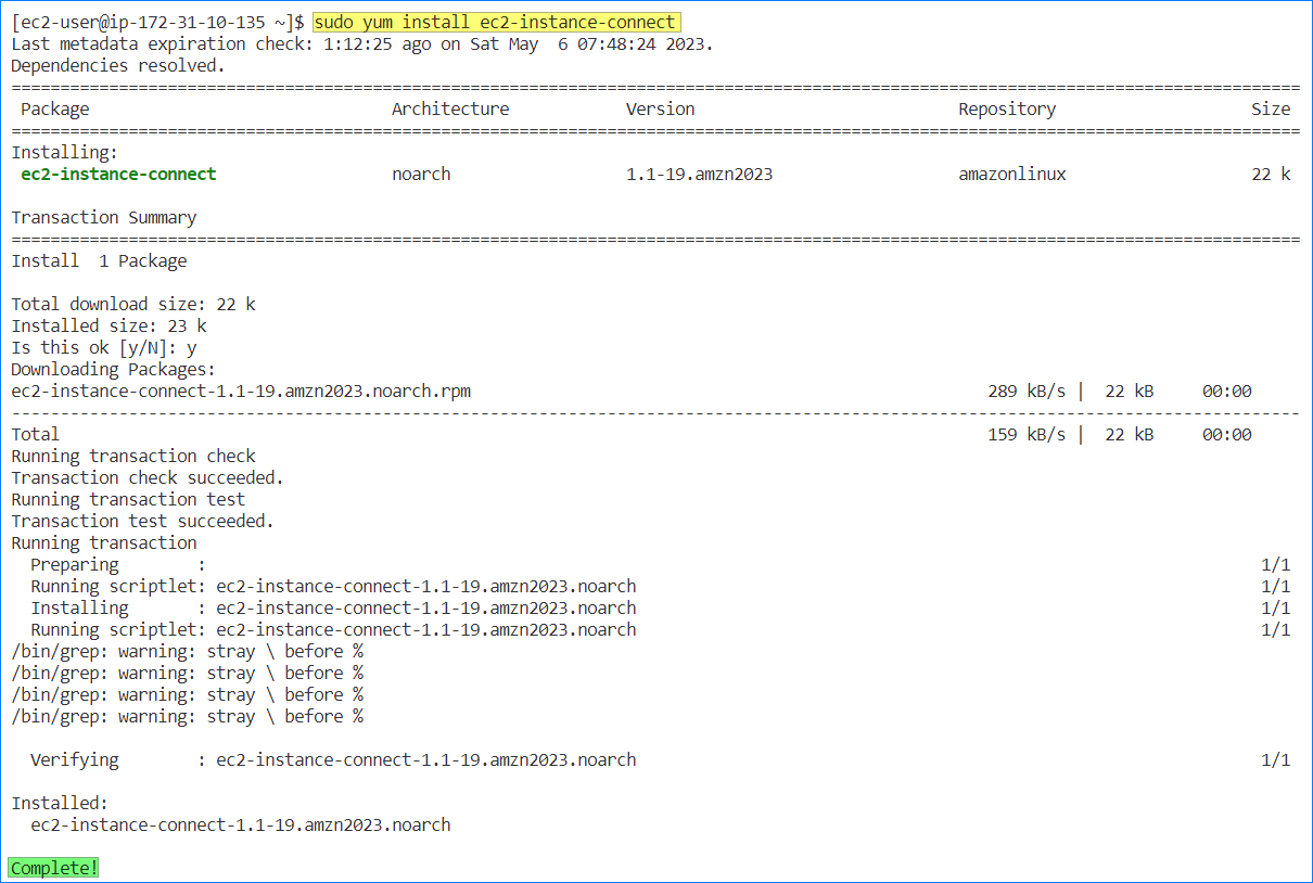 ssh into aws ec2