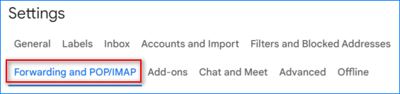 gmail pop settings outlook