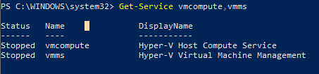 failed to start the virtual machine because one of the hyper-v components is not running