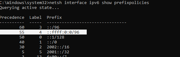 cmd ping ipv4