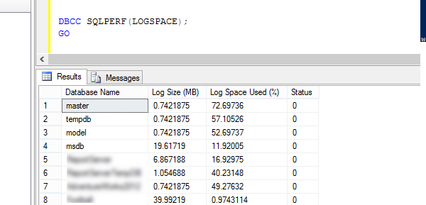 sql server truncate transaction log