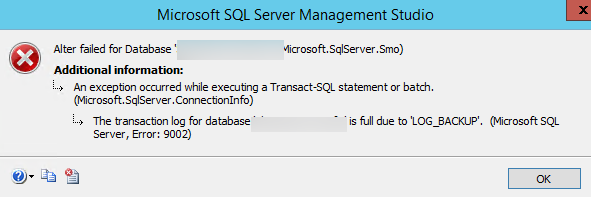 truncate log sql server