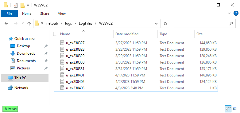 iis log cleanup