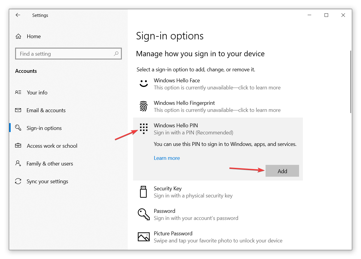 windows lock screen password