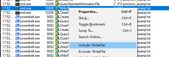 Procmon writefile