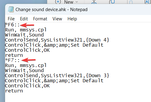 windows script to change audio output