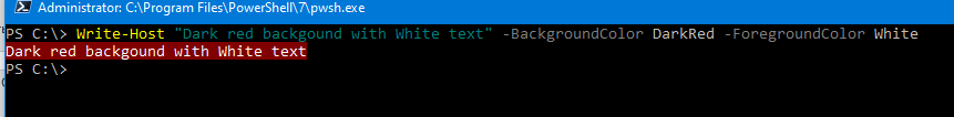 powershell write to console
