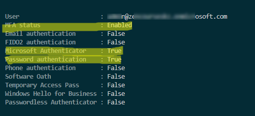 get mfa status for all users powershell