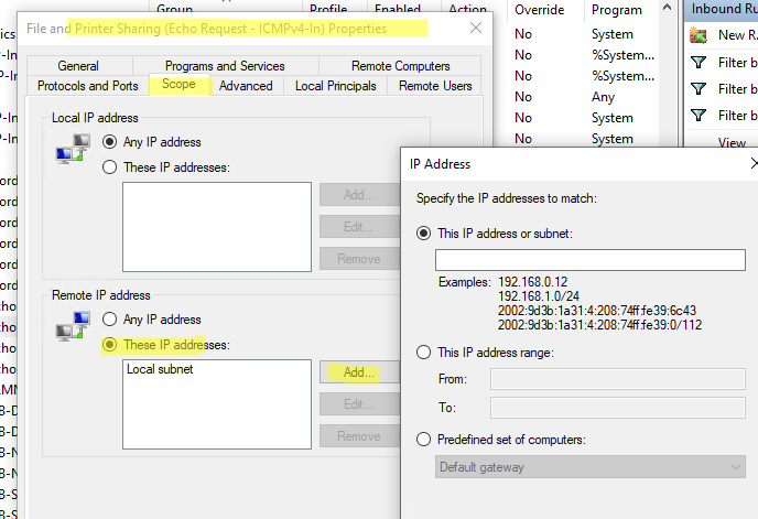 windows firewall enable ping