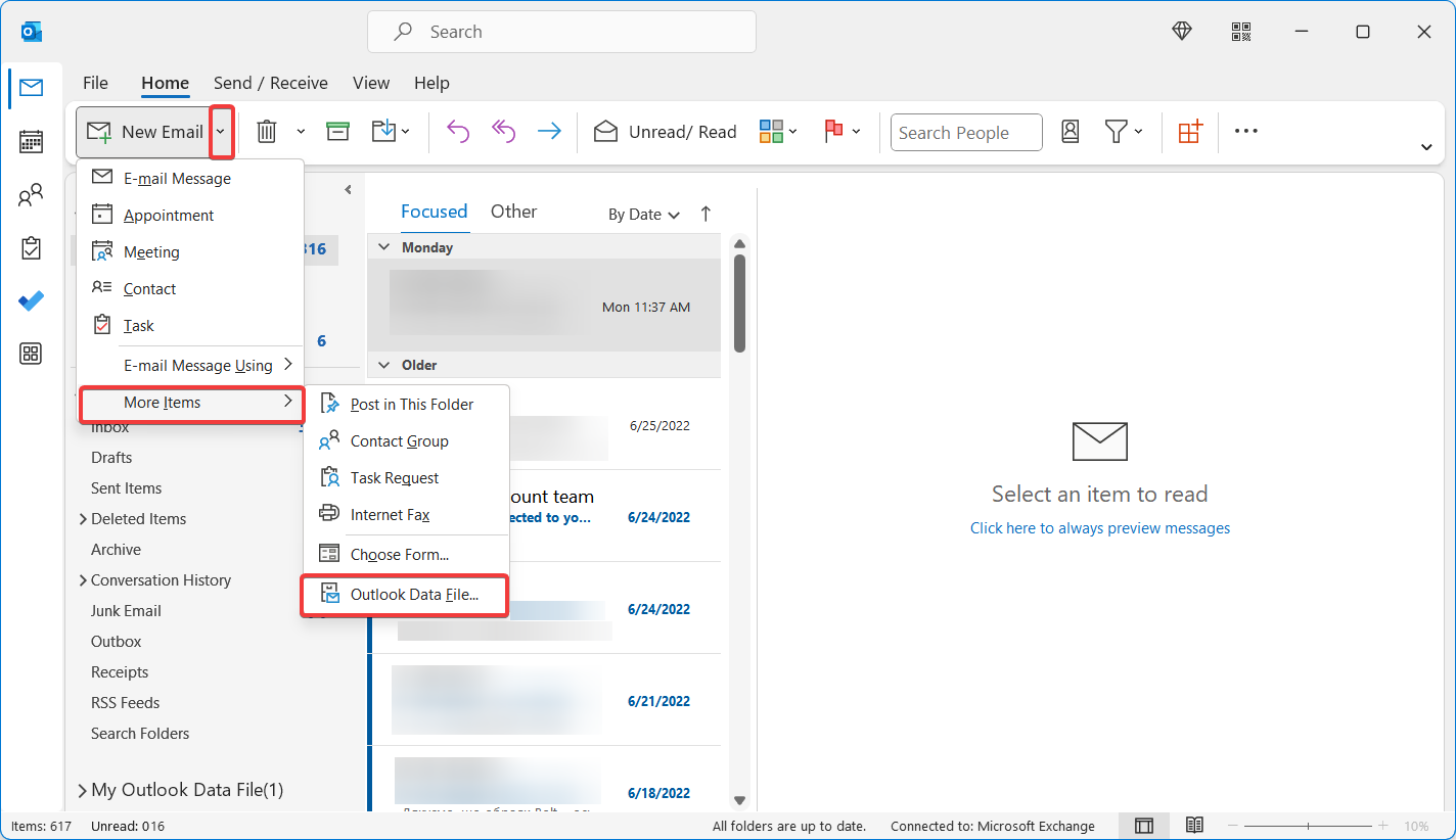 how to rename archive folder in outlook