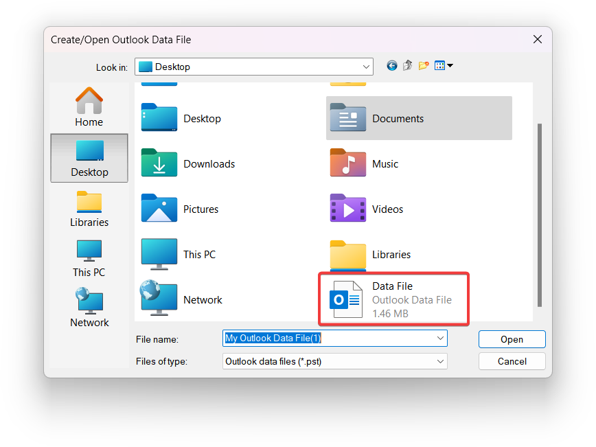 how to rename outlook archive folder