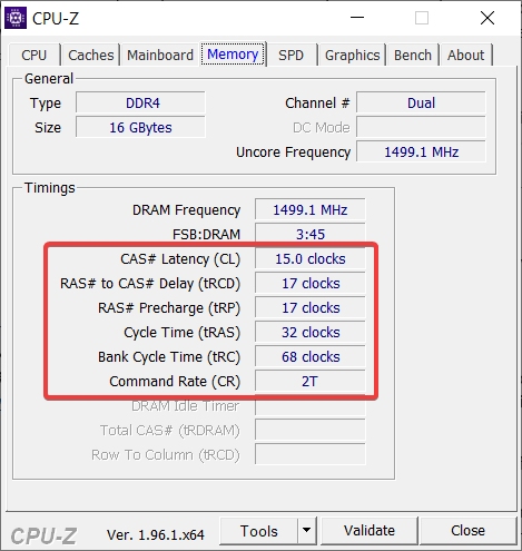 how to check ram timing